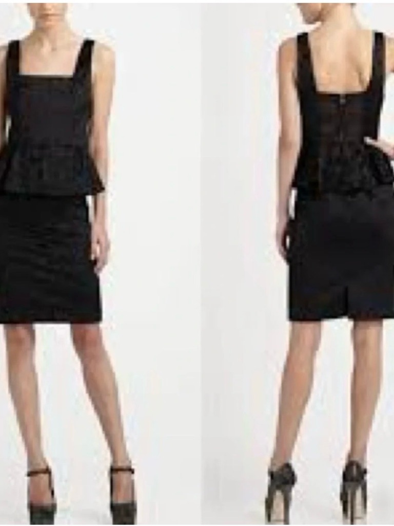 Alice + Olivia Yodi Square Neck Peplum Sheath Dress